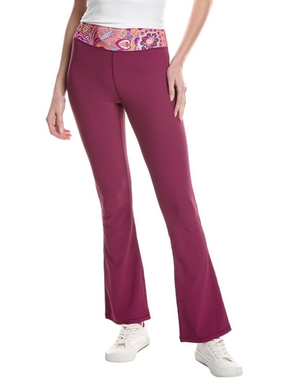 new Johnny Was -Bee Active- Ribbed Baby Bell Pant Size Medium